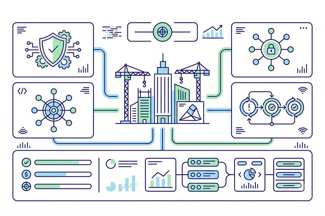 AI governance framework diagram for AEC organizations showing structured policy and compliance layers