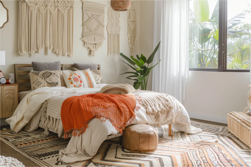 Boho bedroom decor design idea