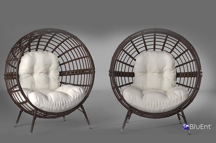 3D furniture modeling by BluEntCAD. 3D models such as these can be used in brochures, eCommerce websites, and more