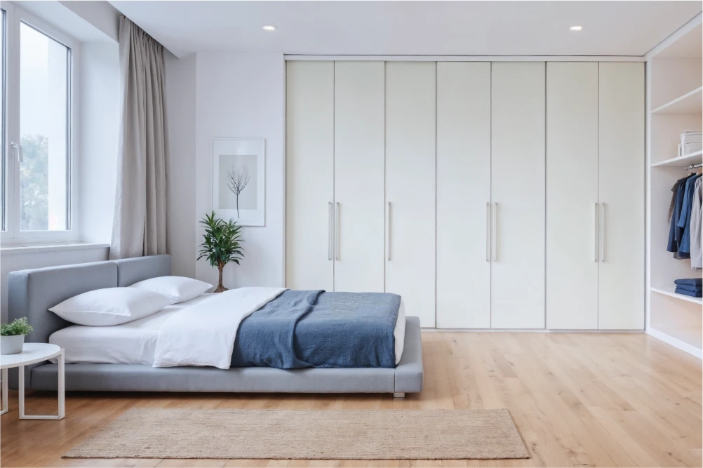 Wardrobe design for bedroom CGI